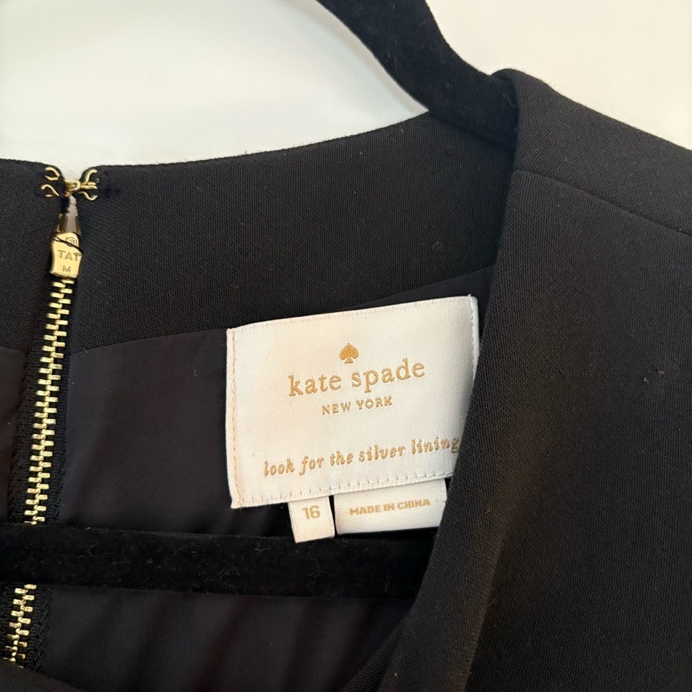 Kate Spade Women’s Black Embellished Short Sleeve Shift Dress - Picture 7 of 12
